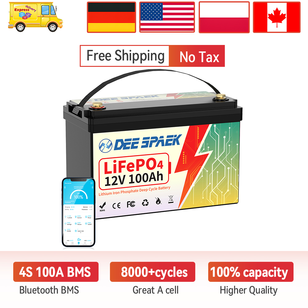 Fishing Depth Finder - بطارية DEEPSPAEK 12V 100Ah Lifepo4 مع