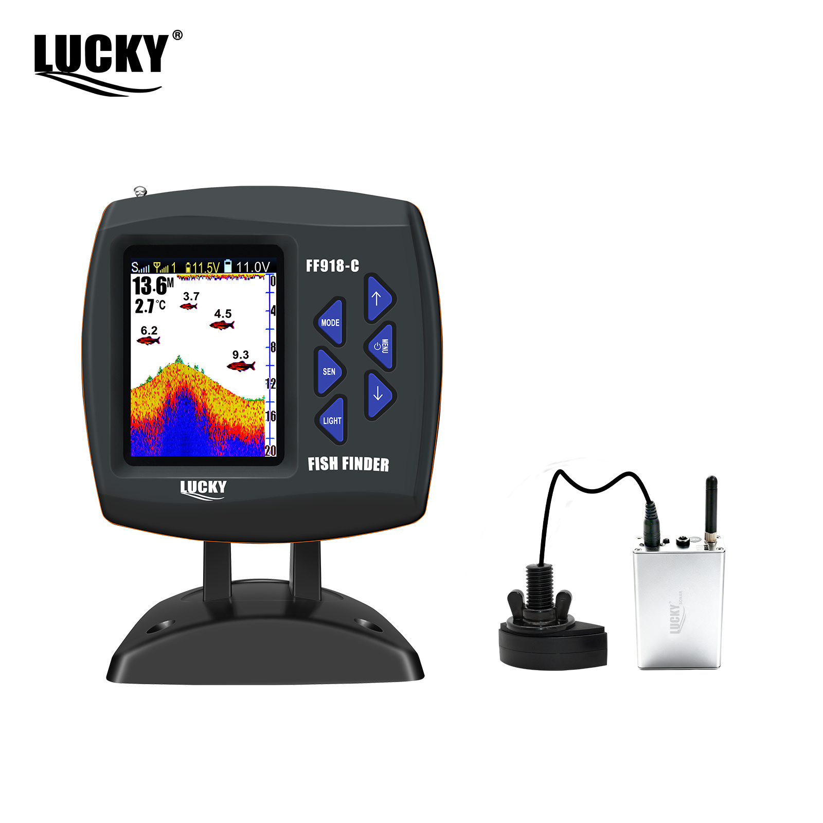 Fish Finder Cable - جهاز لاكي FF918 لاسلكي للتحكم عن
